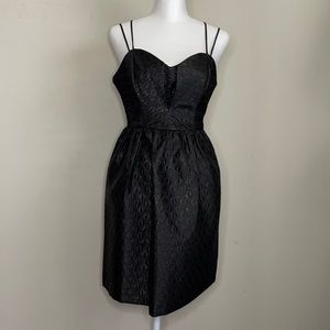 BCBGeneration metallic black cocktail dress 4